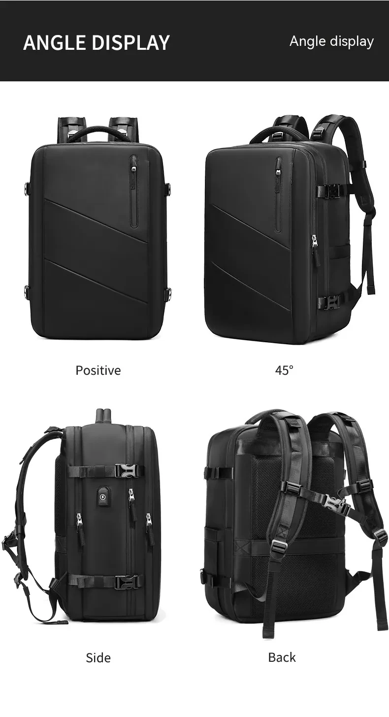 Mochila de viaje de nailon para hombre, ligera y de gran capacidad para ordenador.