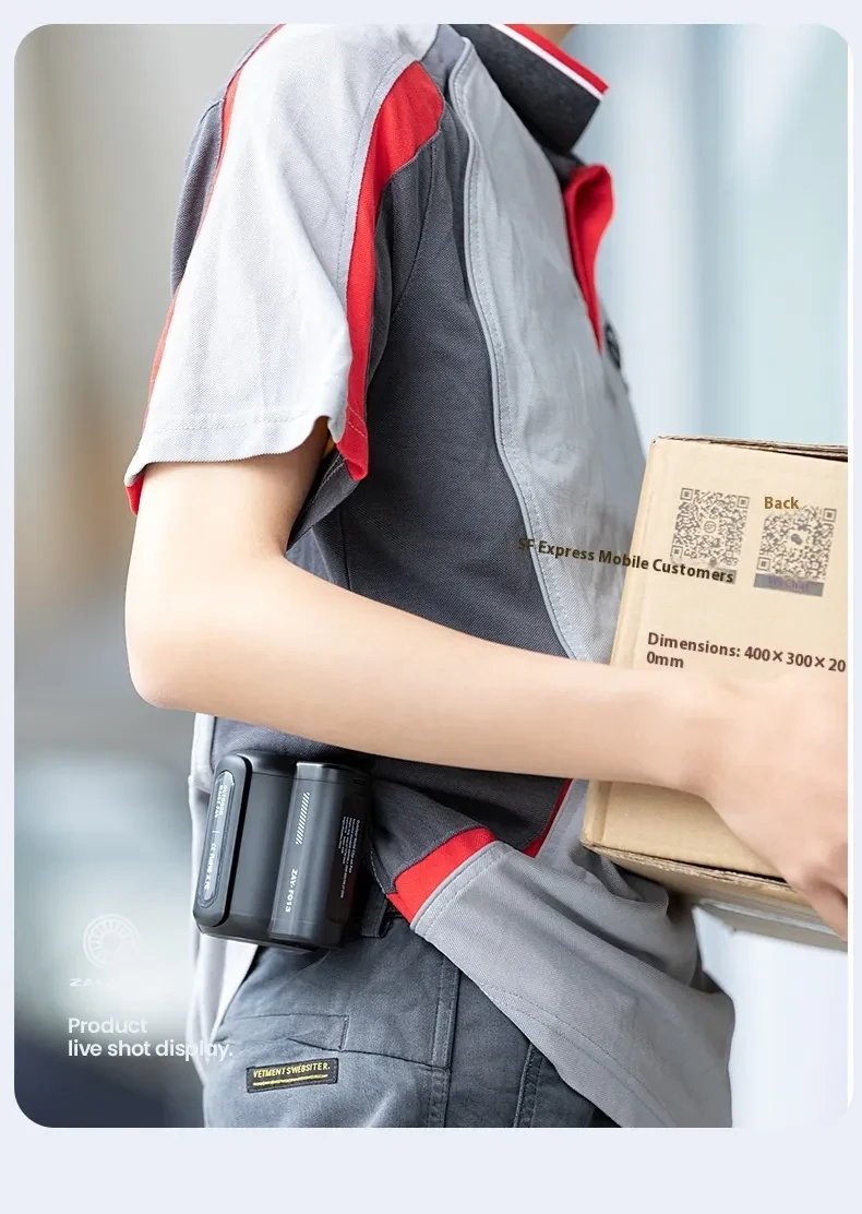 Ventilador de aire portátil de gran tamaño con carga USB para deportes al aire libre, obras de construcción, refrigeración de verano, pequeño y portátil para deportes al aire libre, viajes y trabajo.