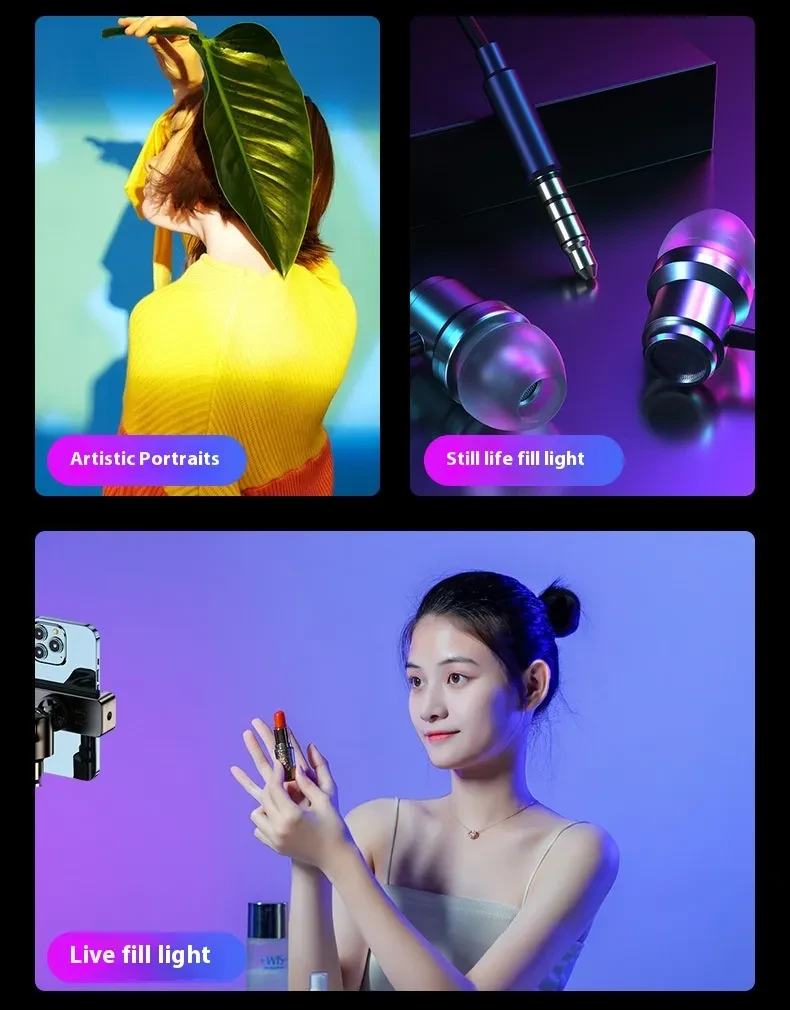 Mini luz de relleno portátil para selfies en teléfono móvil