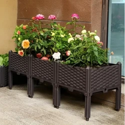 Kit de jardinera elevada con drenaje