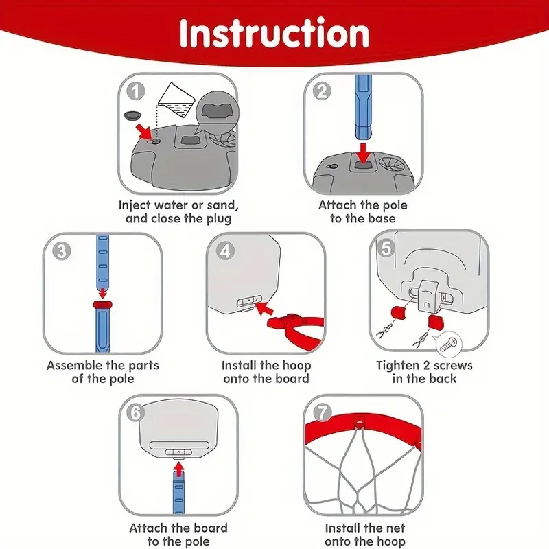Mini juego de baloncesto Mquduo: aro ajustable con 4 pelotas