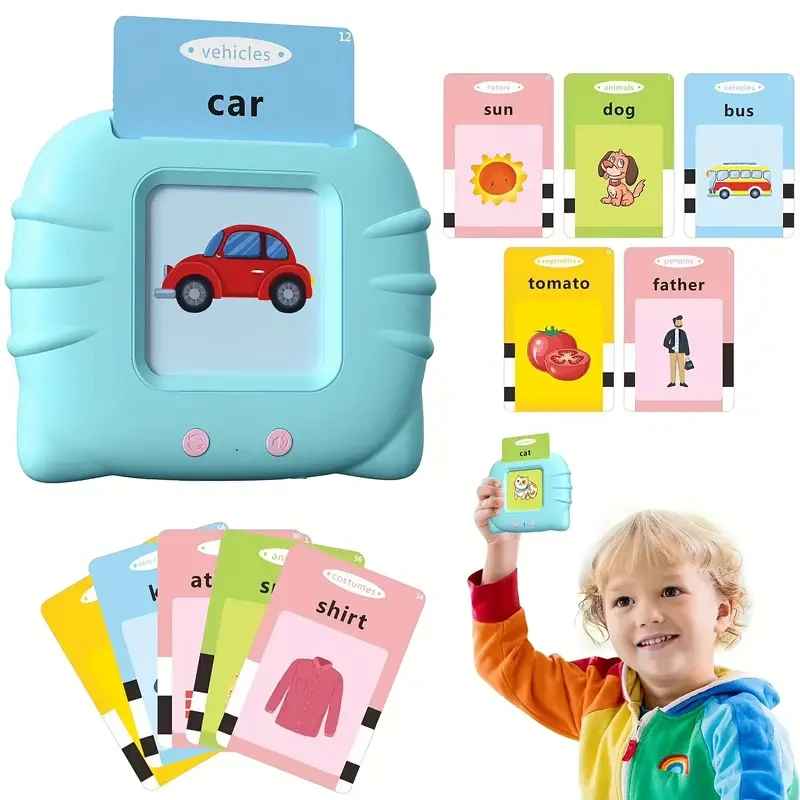 Juguete interactivo con tarjetas didácticas: 112 tarjetas parlantes de doble cara