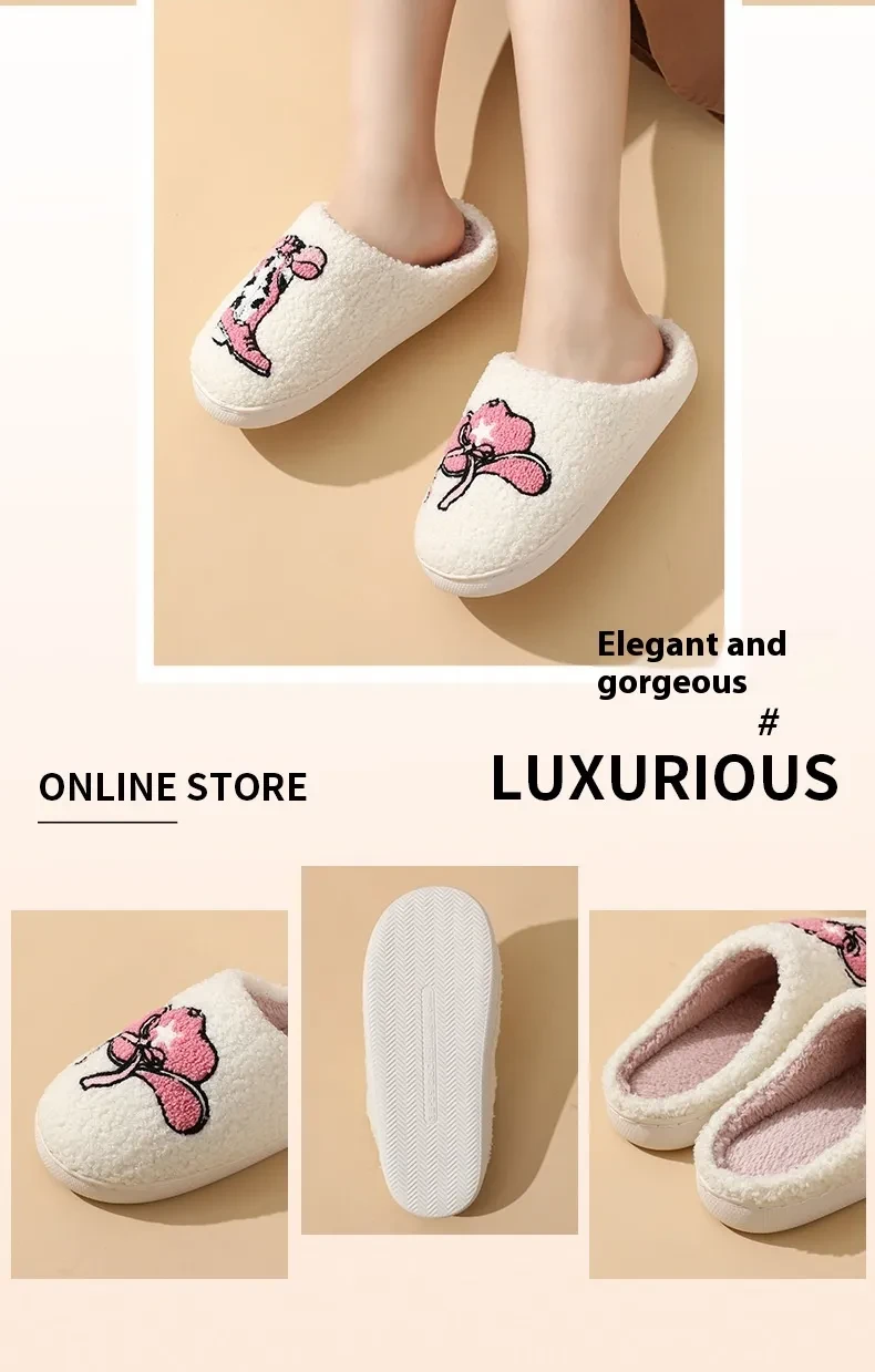 Pantuflas de algodón con dibujos animados para el hogar