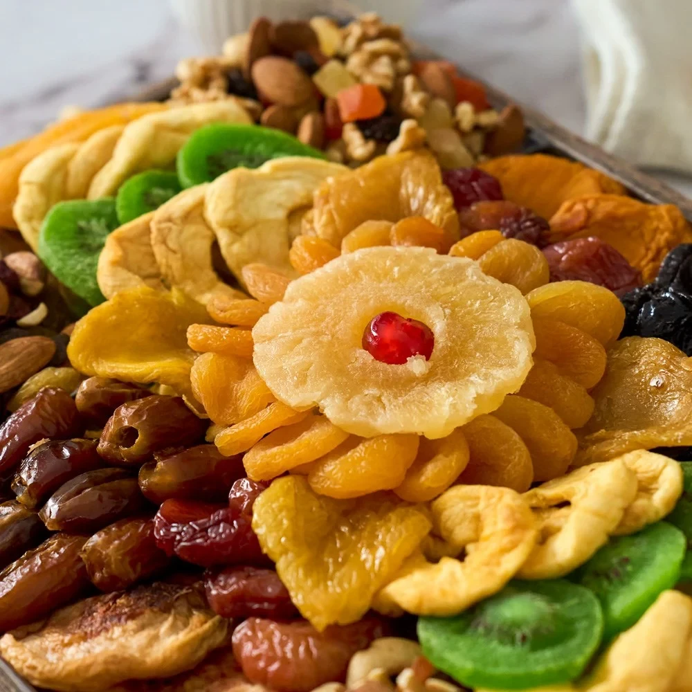 Plato de frutos secos y nueces