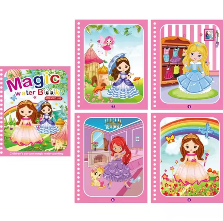 Libro de colorear reutilizable para niños mágico