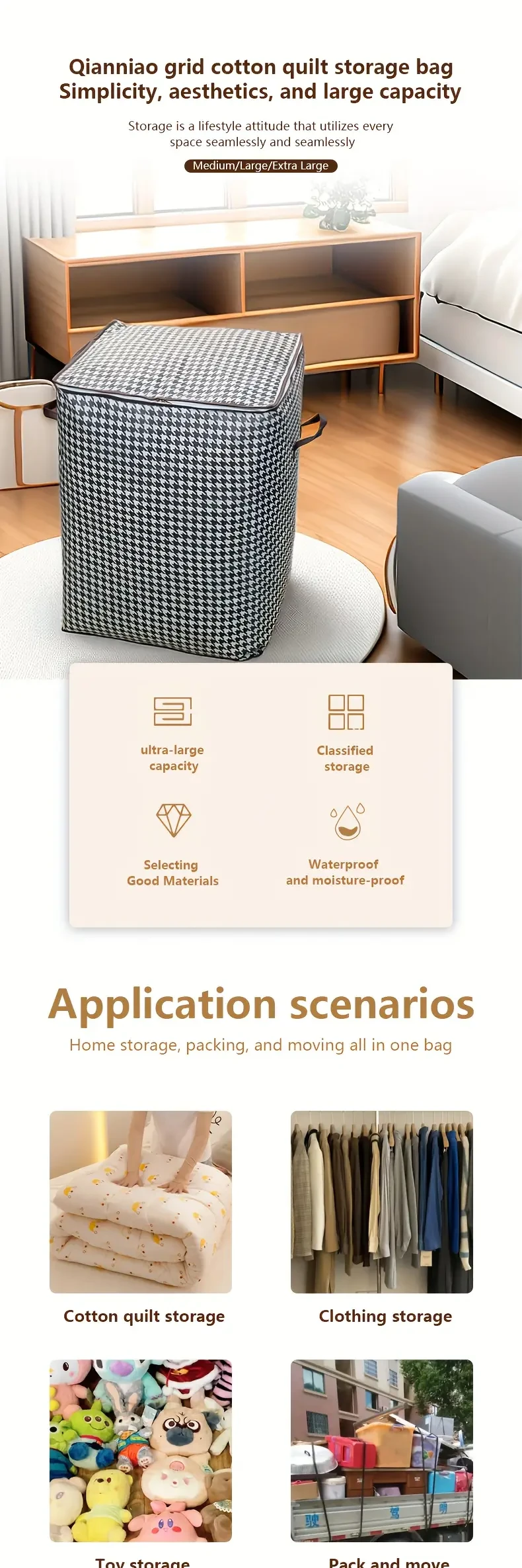 Bolsa de almacenamiento de gran capacidad,