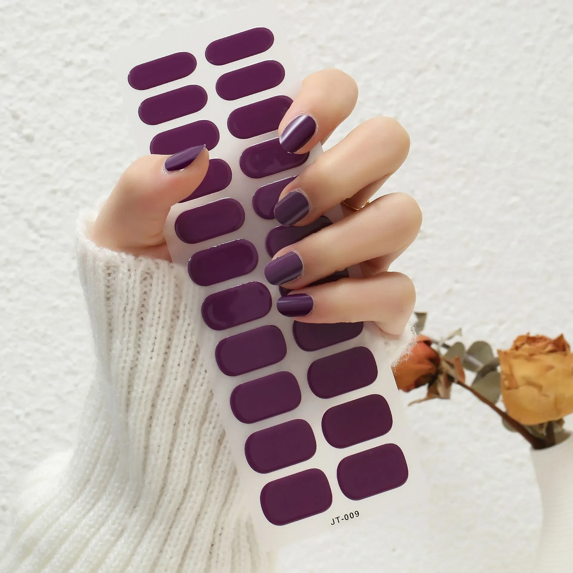 Pegatinas completas de belleza para uñas semicurables térmicamente