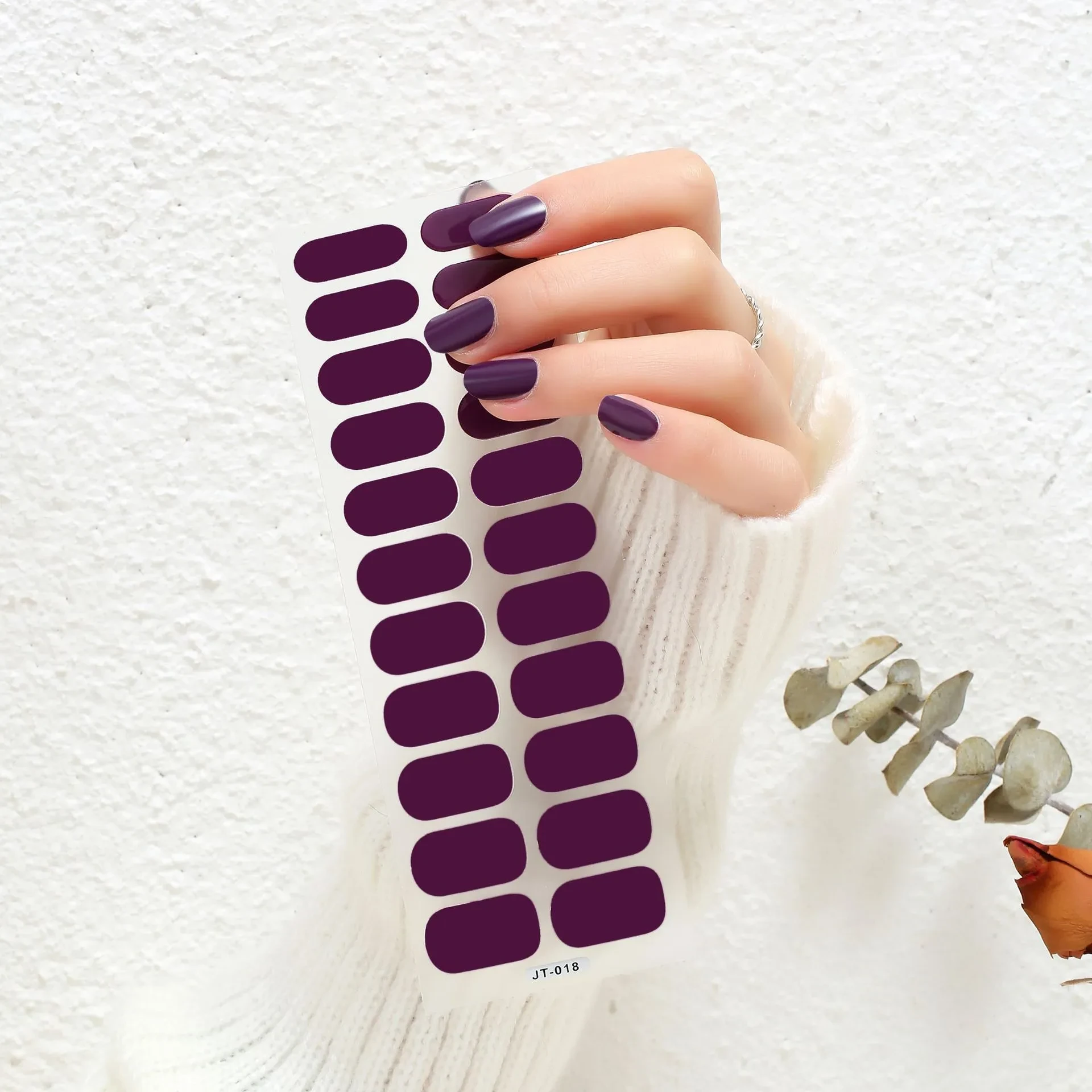Pegatinas completas de belleza para uñas semicurables térmicamente