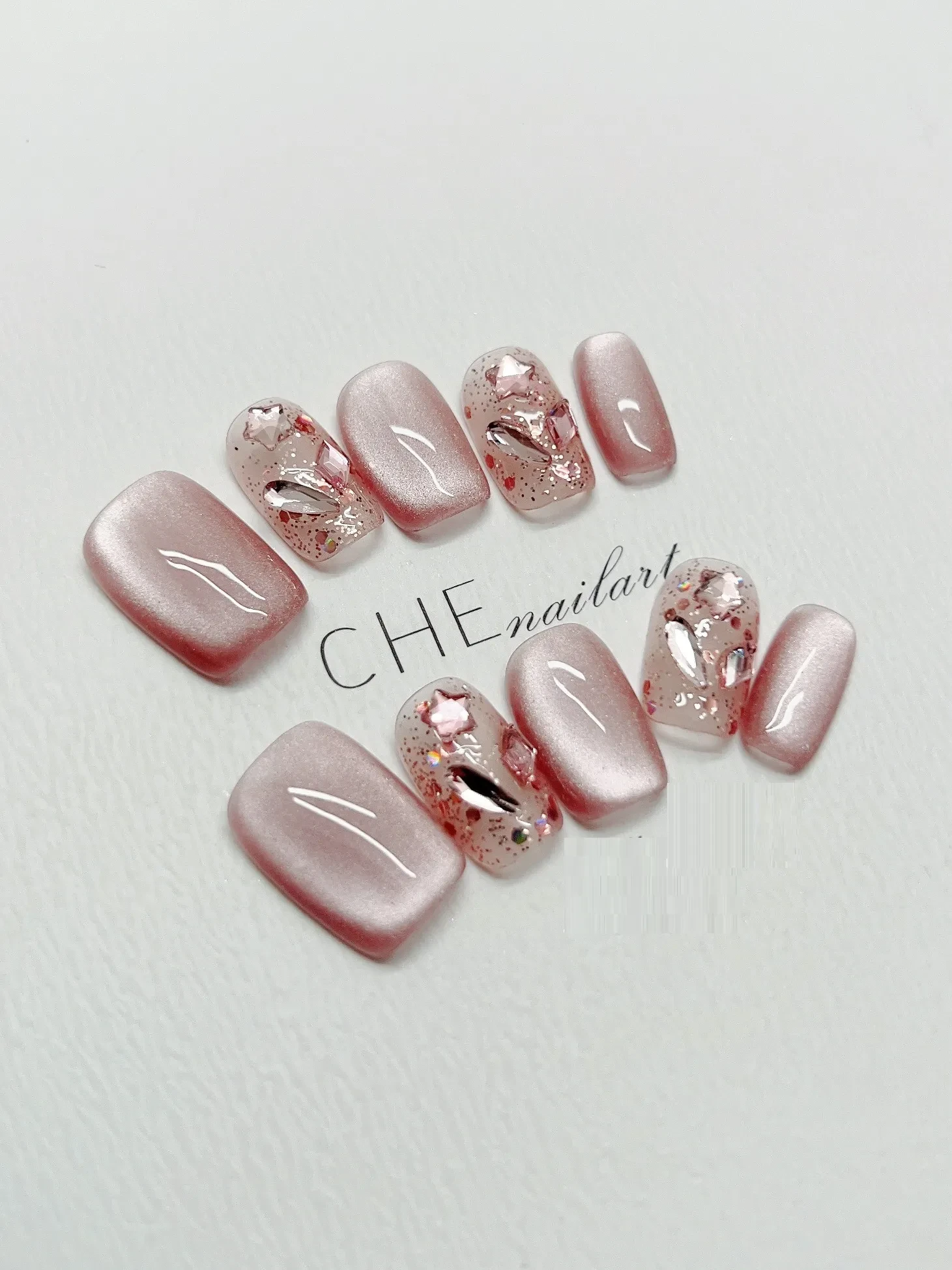 Uñas personalizadas hechas a mano Belleza Color sólido