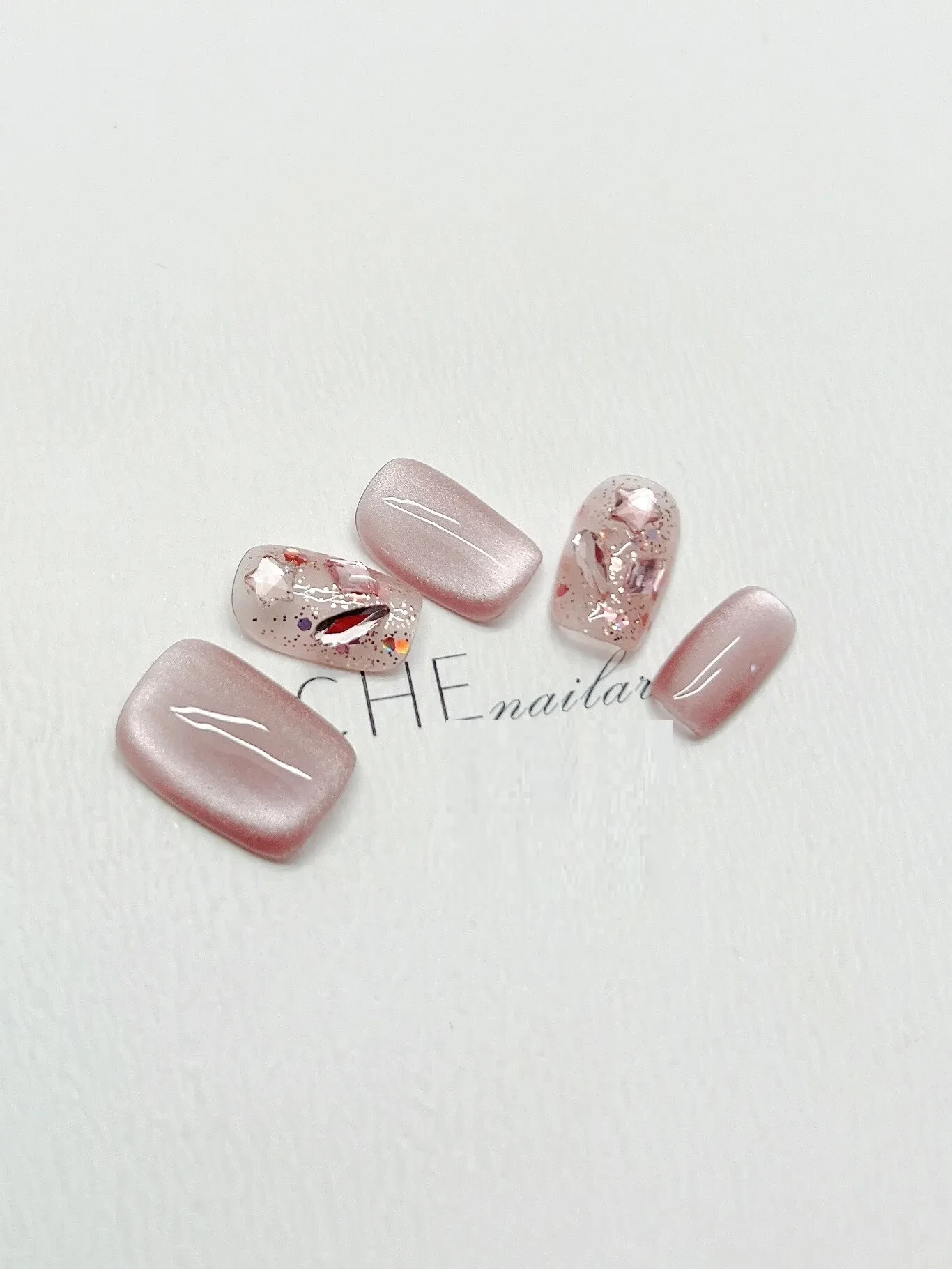 Uñas personalizadas hechas a mano Belleza Color sólido