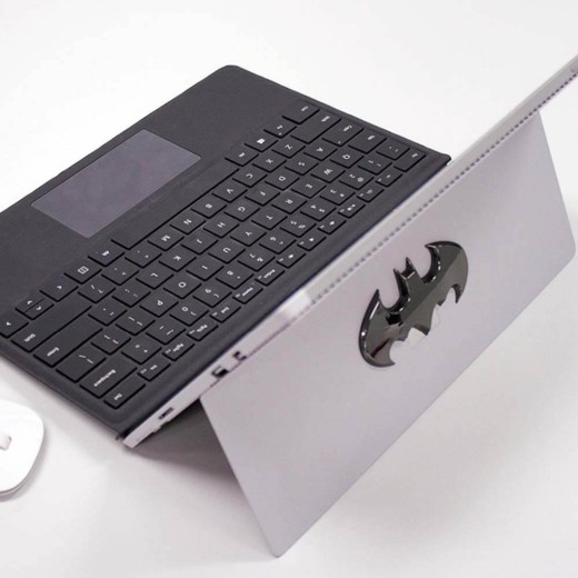 Calcomanía 3D de Batman de DC con emblemas de fan (negra)