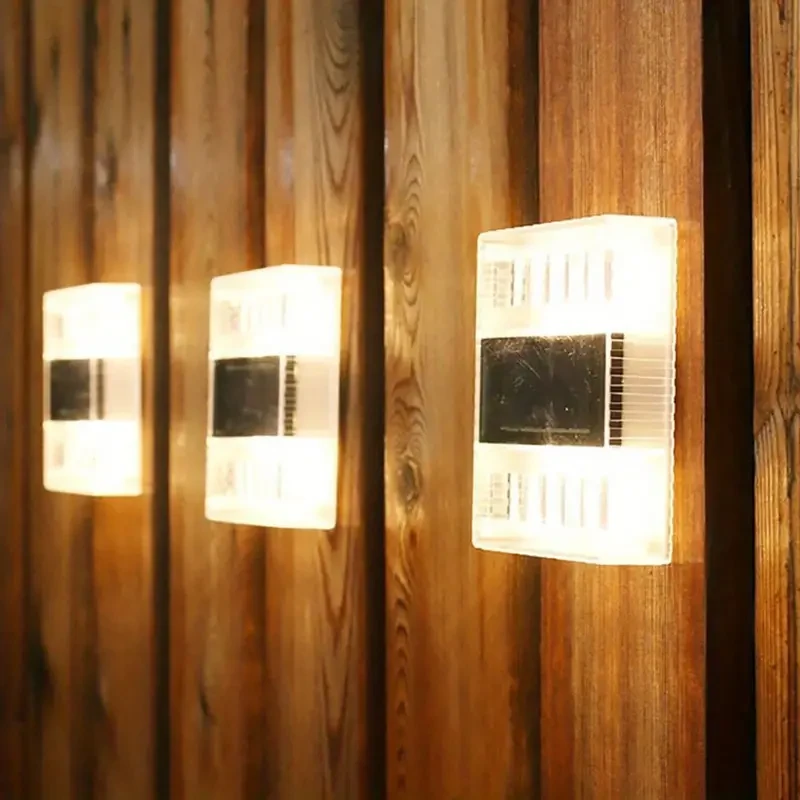 2 luces solares para jardín, color blanco cálido, resistentes al agua