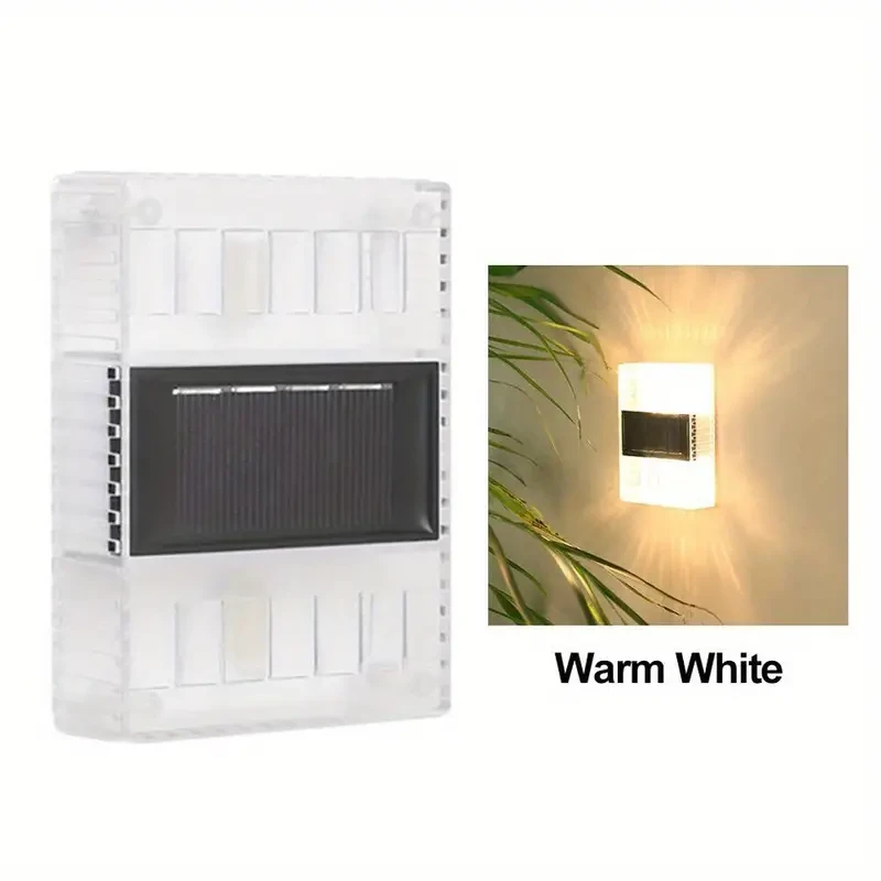 2 luces solares para jardín, color blanco cálido, resistentes al agua