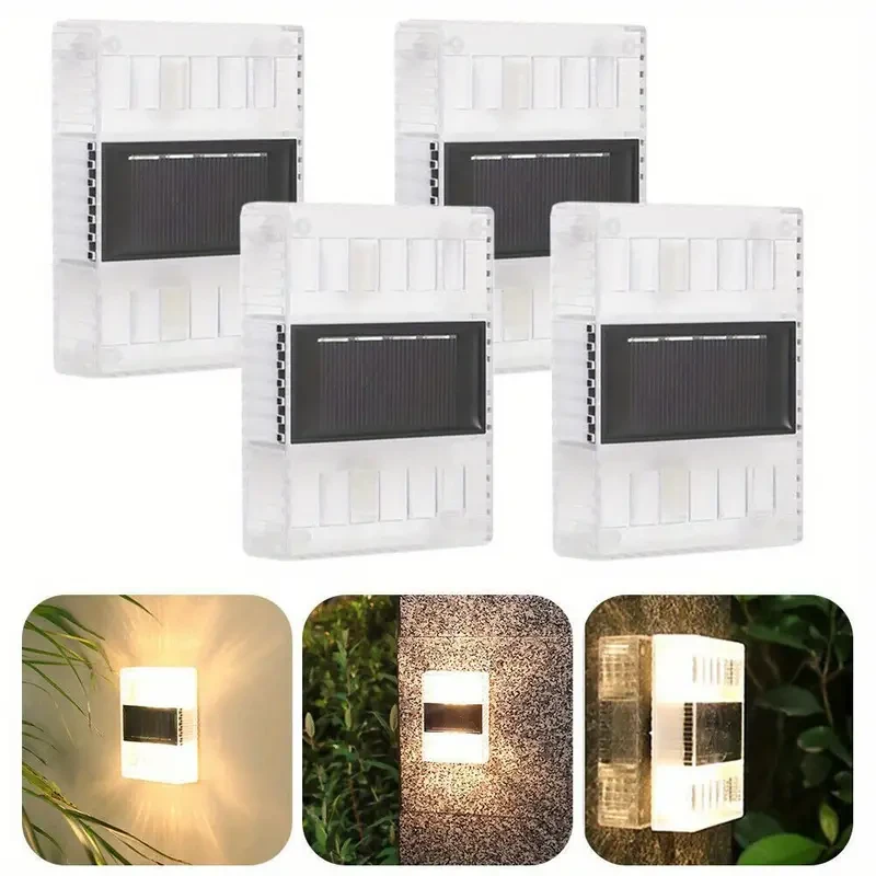 2 luces solares para jardín, color blanco cálido, resistentes al agua