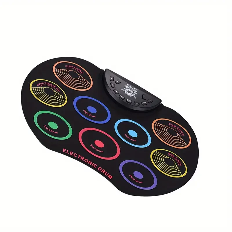 Batería compacta enrollable Lixada - 9 pads de silicona