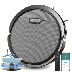 Robot aspirador y fregona ultrafino: succión de 4000 Pa y control por Wi-Fi
