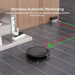 Robot aspirador y fregona ultrafino: succión de 4000 Pa y control por Wi-Fi