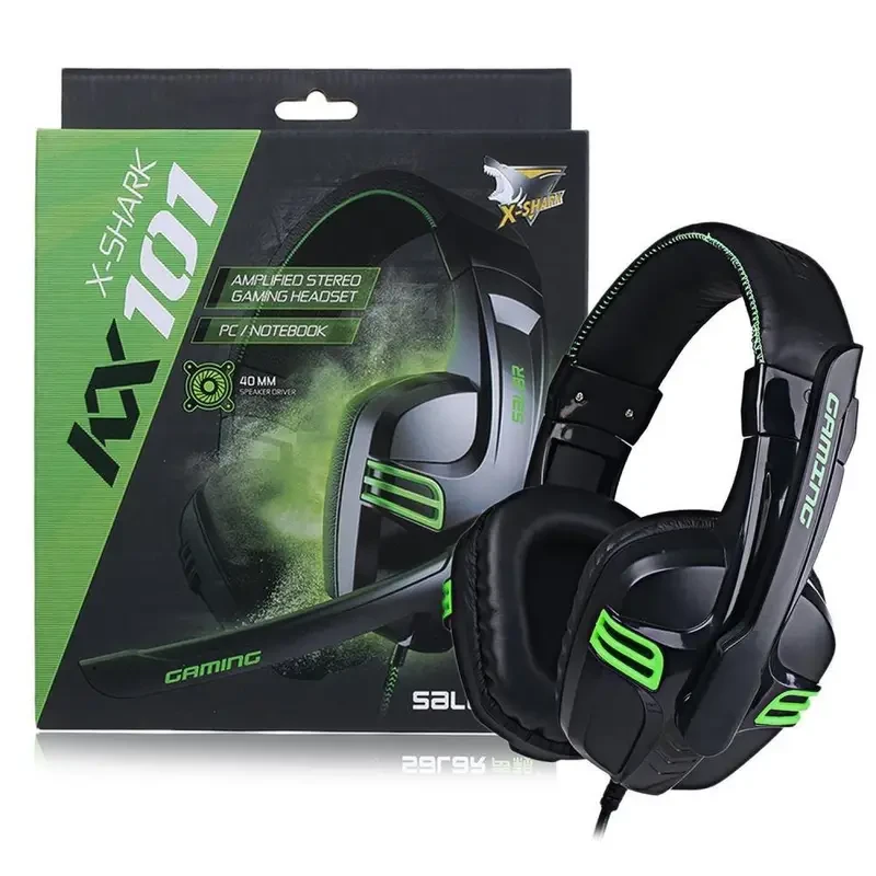Auriculares con cable para juegos: sonido estéreo amplificado
