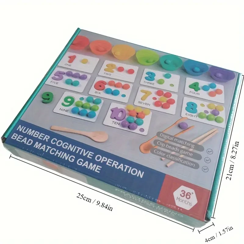 Juego de emparejar cuentas numéricas de colores: mejora las habilidades cognitivas