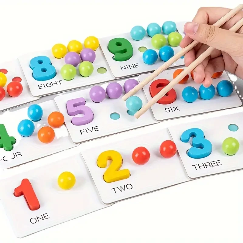 Juego de emparejar cuentas numéricas de colores: mejora las habilidades cognitivas