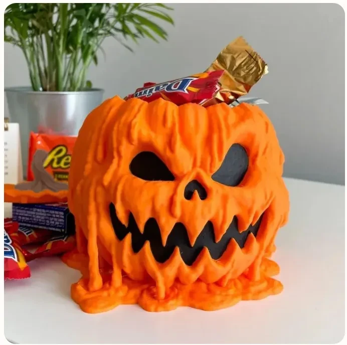 Tazón de dulces de calabaza de Halloween