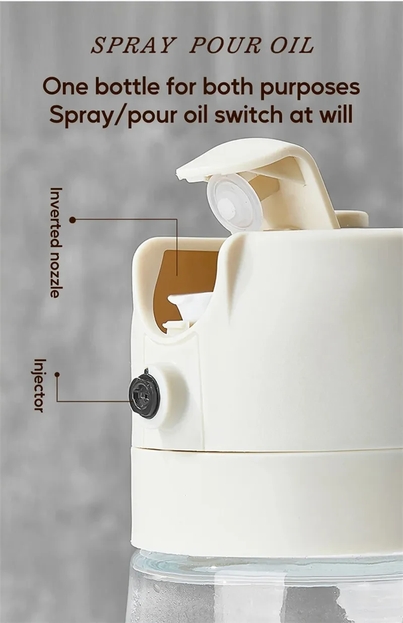 Dispensador pulverizador de aceite de oliva de 470 ml