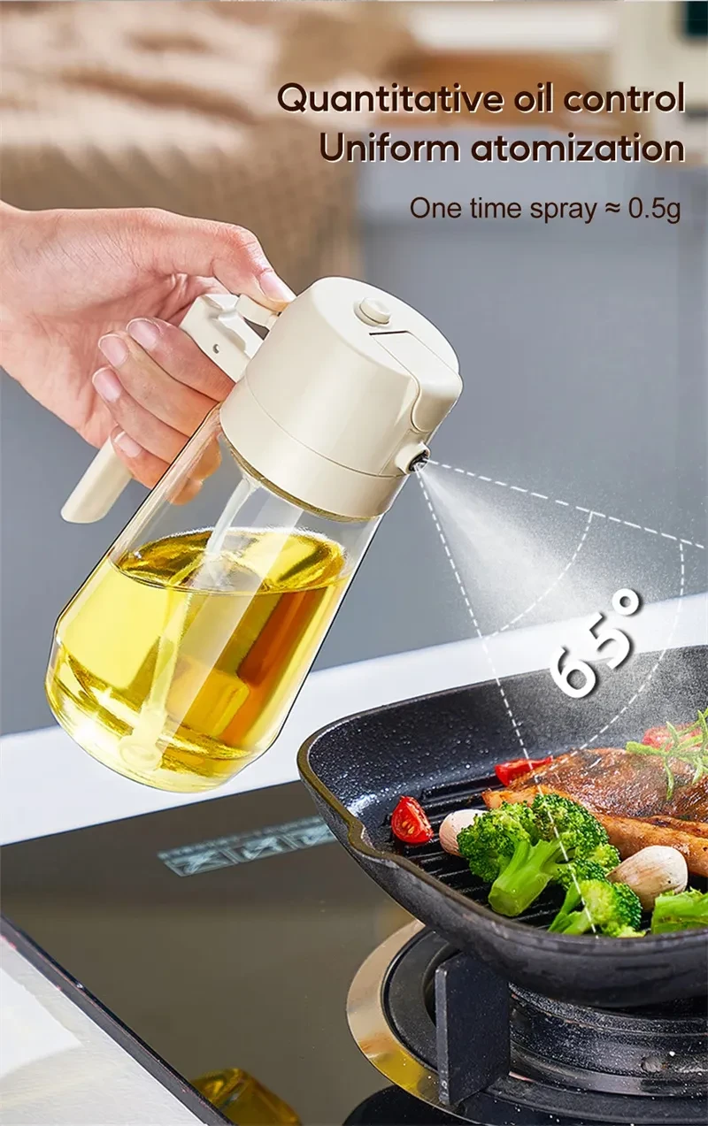 Dispensador pulverizador de aceite de oliva de 470 ml