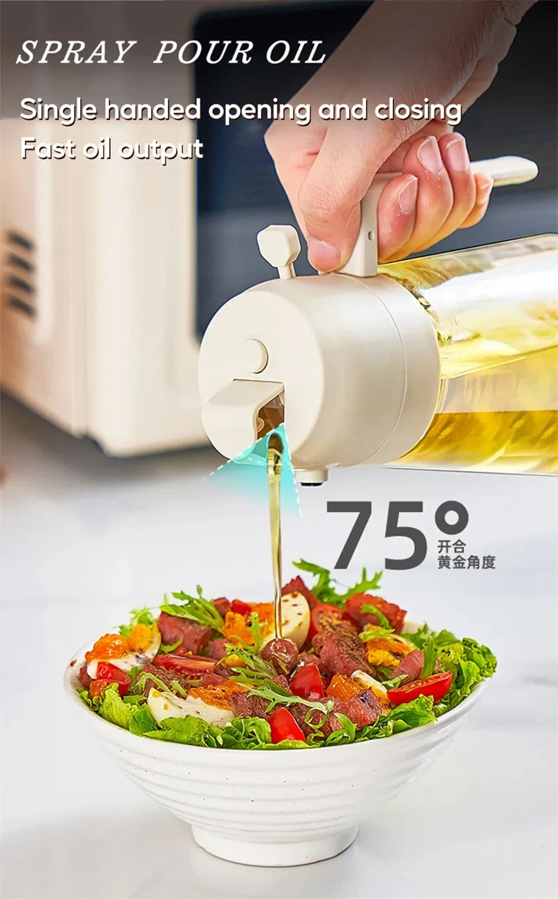 Dispensador pulverizador de aceite de oliva de 470 ml