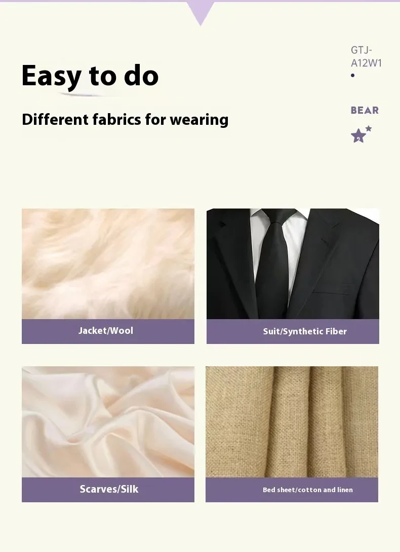 Vaporizador de ropa portátil con pantalla LCD