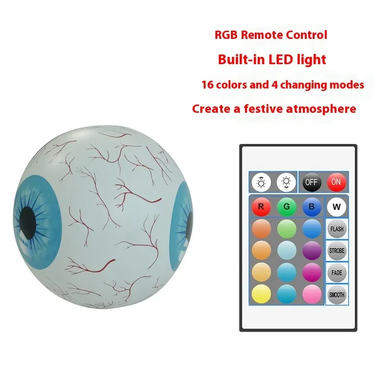 Bola luminosa LED inflable de PVC para Halloween