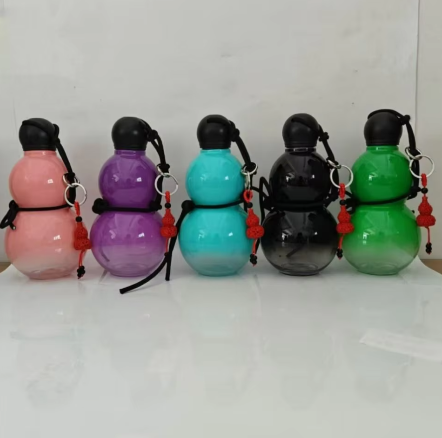 Botella de agua deportiva Gourd de 30 oz con inspiración retro china