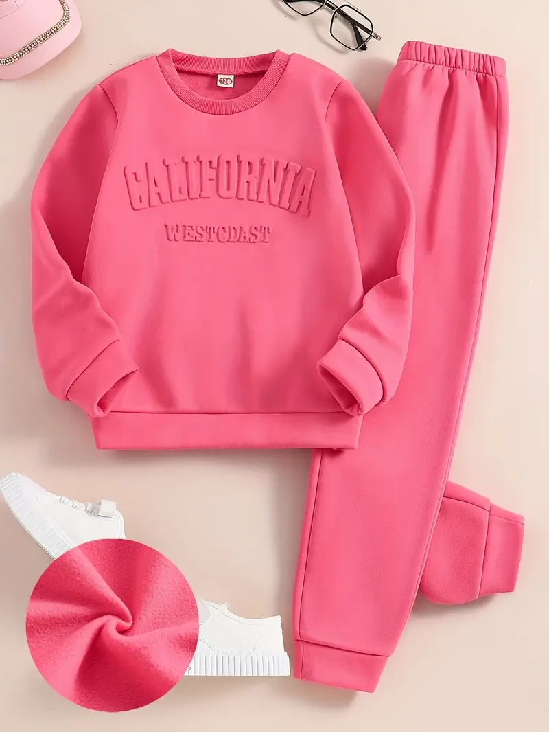 Sudadera de manga larga y cuello redondo con estampado californiano