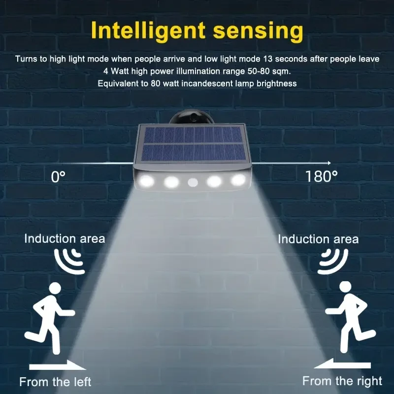 Luz LED con sensor de movimiento para exteriores alimentada