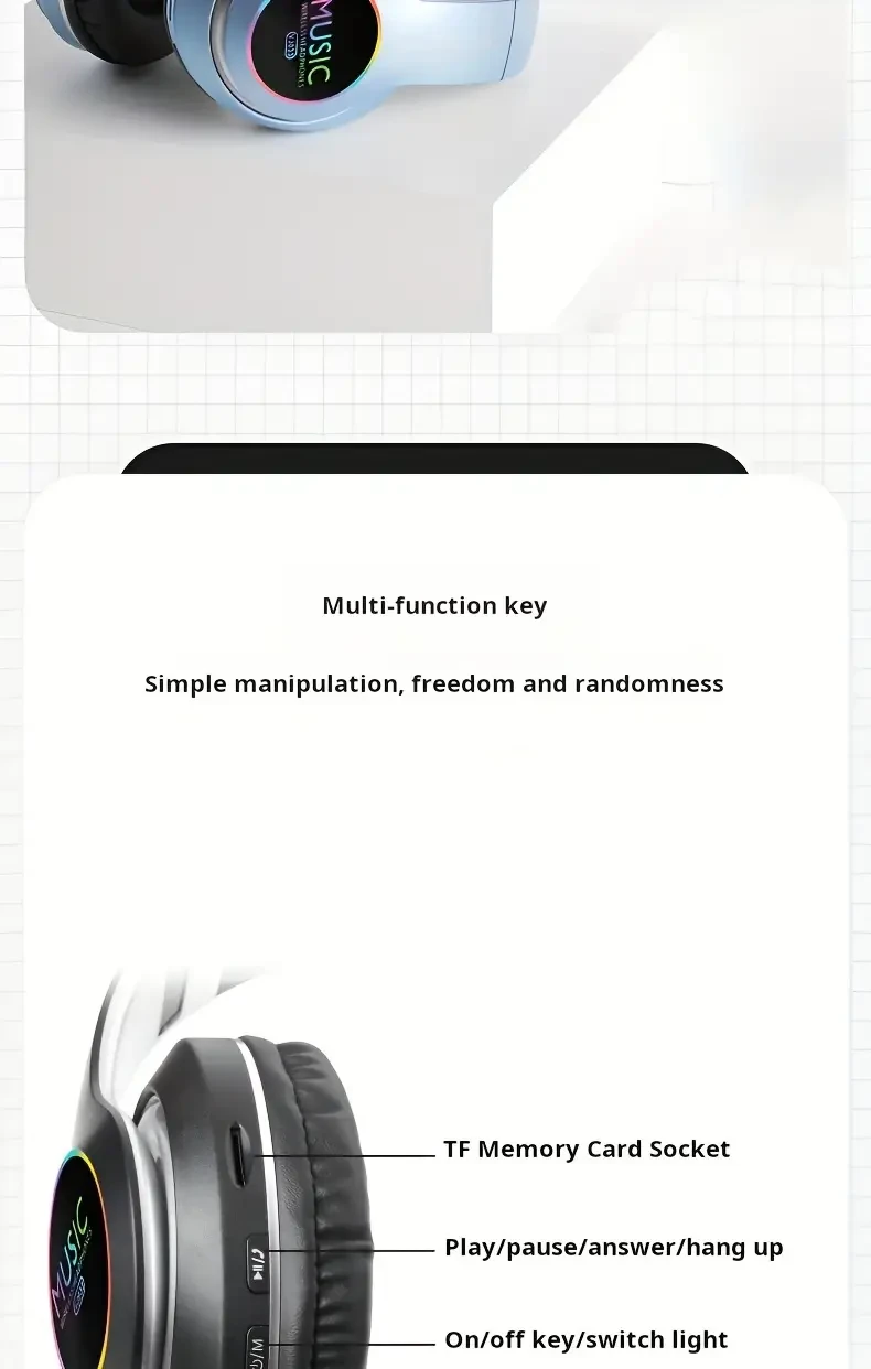 Auriculares estéreo inalámbricos: graves profundos,