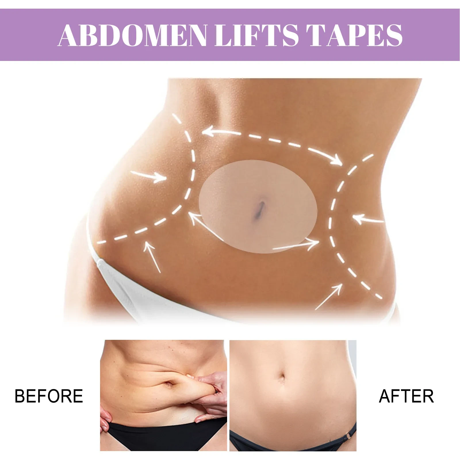Cintas para levantar el abdomen, almohadillas abdominales, antiarrugas y cuidado de la piel.