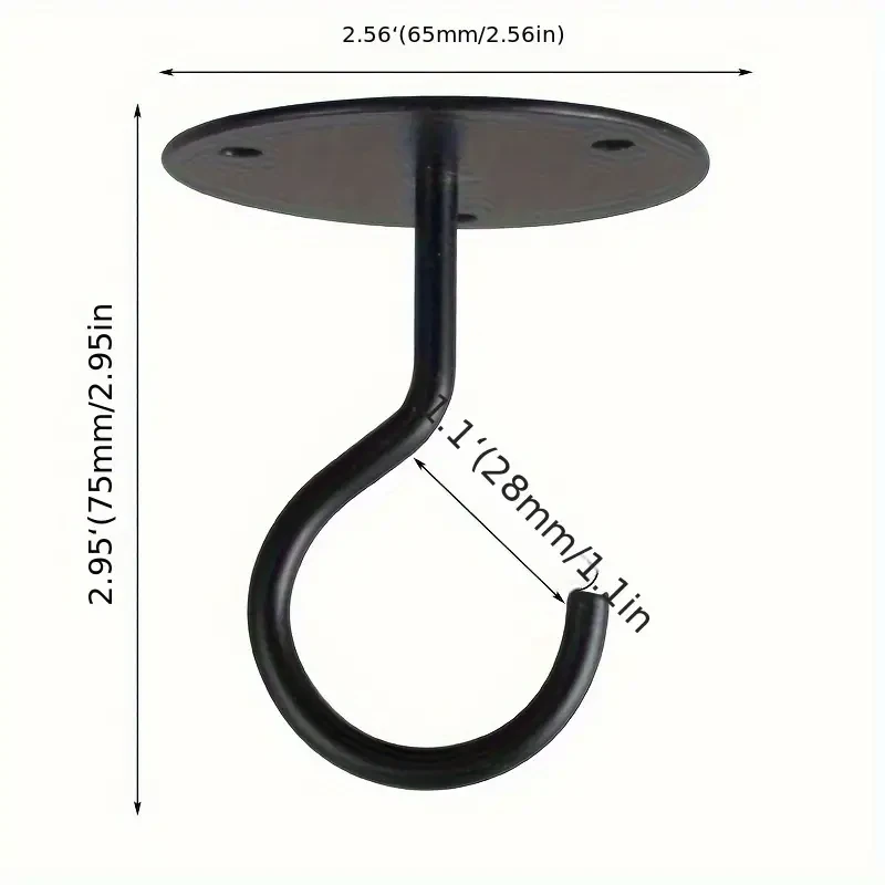 4 ganchos de techo resistentes para colgar plantas y decoraciones en la pared.