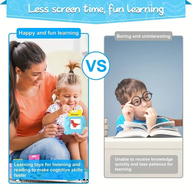Juguete de aprendizaje temprano con tarjeta parlante: aprendizaje de idiomas y lectura de palabras