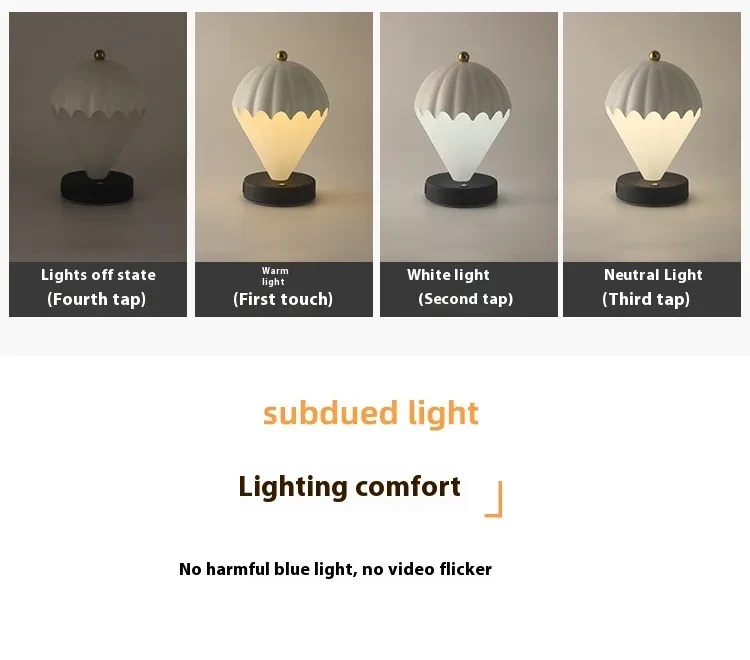 Decoración de mesita de noche con luz de globo aerostático para dormitorio