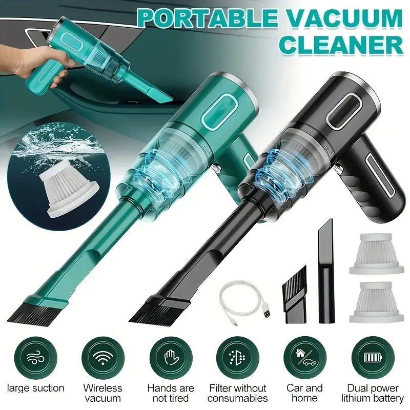 Aspiradora portátil para coche recargable