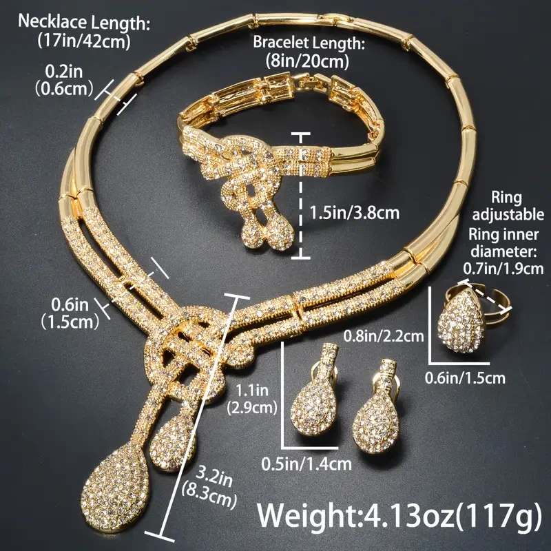 Conjunto de joyas elegante y lujoso para mujer
