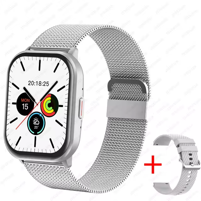 Reloj inteligente Xiaomi para hombre y mujer, con Bluetooth, llamadas, control del ritmo cardíaco y del oxígeno en sangre, asistente de voz, más de 100 deportes, con caja, novedad de 2024