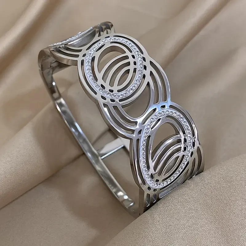 Pulsera de acero inoxidable estilo punk vintage