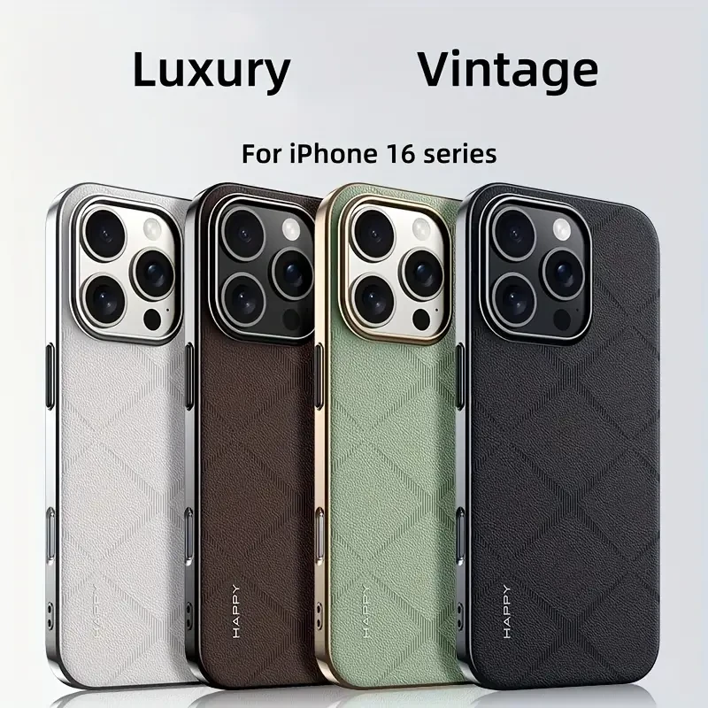 Funda para iPhone 16/16Pro/16ProMax, lujosa, retro, moderna
