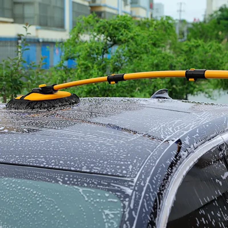 Fregona telescópica premium para lavado de autos con escoba de chenilla de microfibra