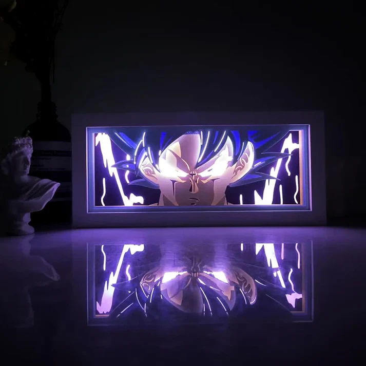 Caja de luz morada de Goku Super Saiyan