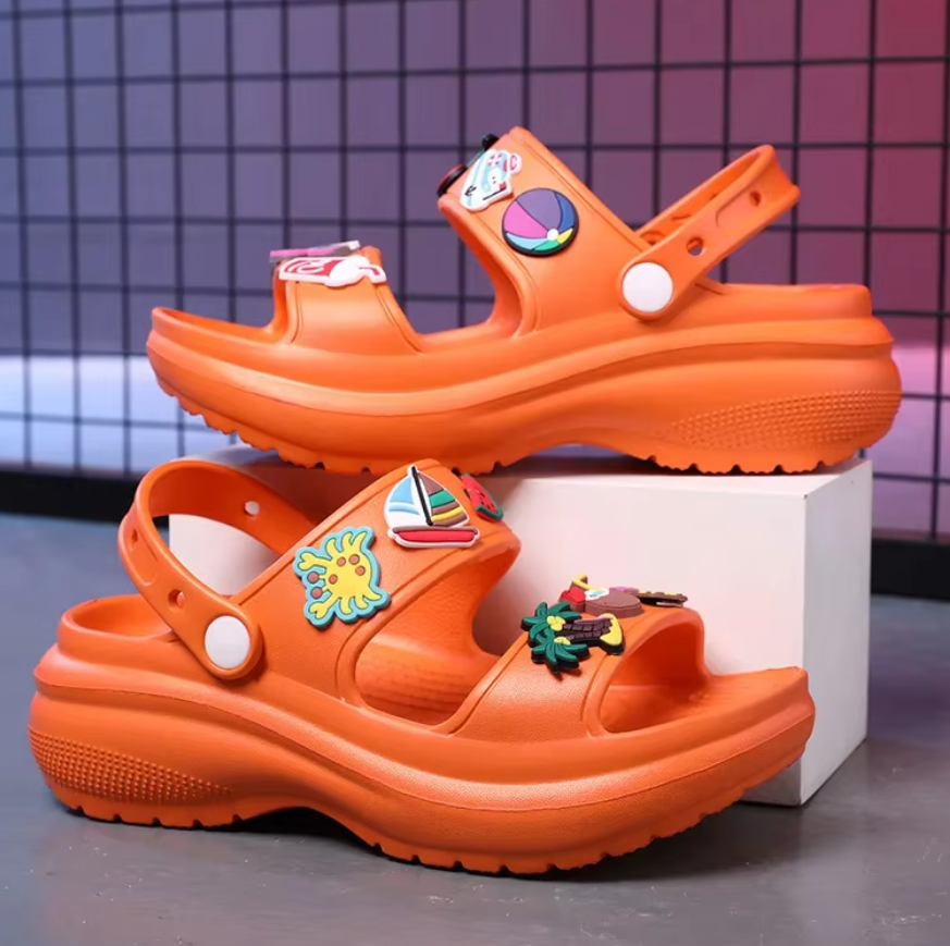 Zapatos de tacón alto con plataforma y cuña coreana para mujer