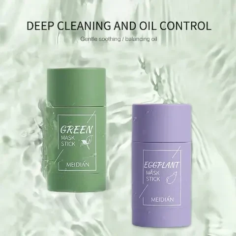 Mascarilla de té verde con barra verde limpiadora