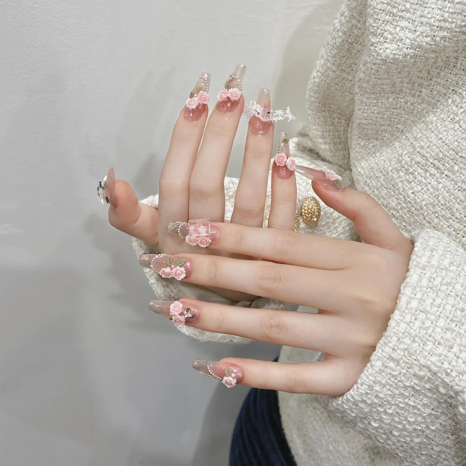 Parche de belleza para uñas UV hecho a mano