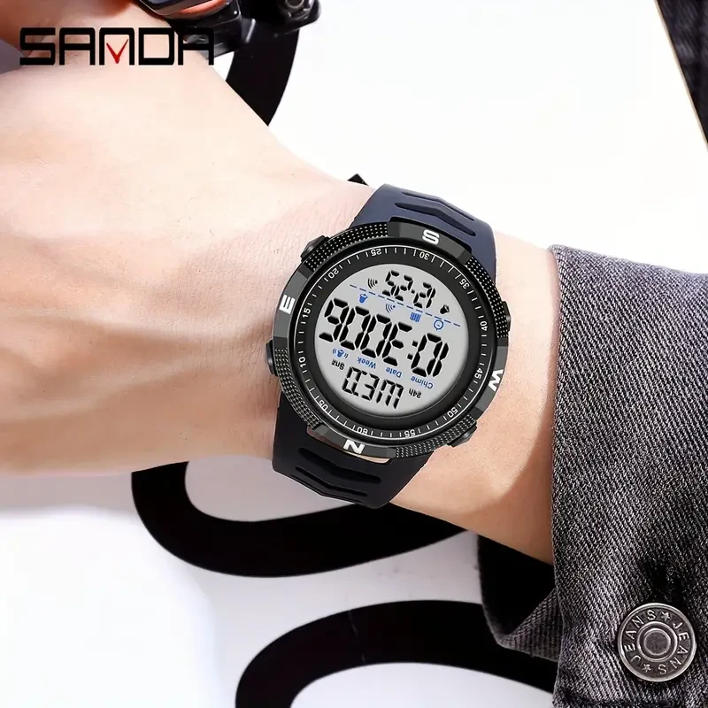 Reloj deportivo multifuncional Master: temporizador de cuenta regresiva impermeable, despertador con fecha y semana, cronómetro, regalo de cumpleaños y festividades para hombres.