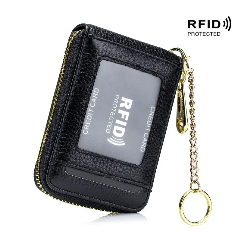 Cartera porta tarjetas con bloqueo RFID de primera calidad